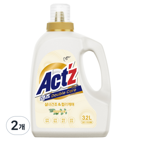 액츠 더블케어 플러스 유칼립투스향 본품, 3.2L, 2개