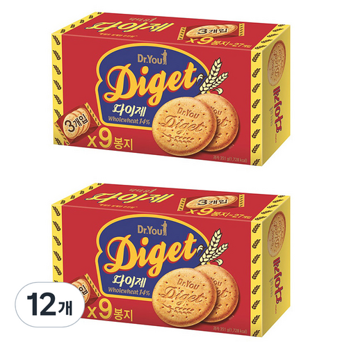 오리온 닥터유 다이제 9p, 351g, 12개