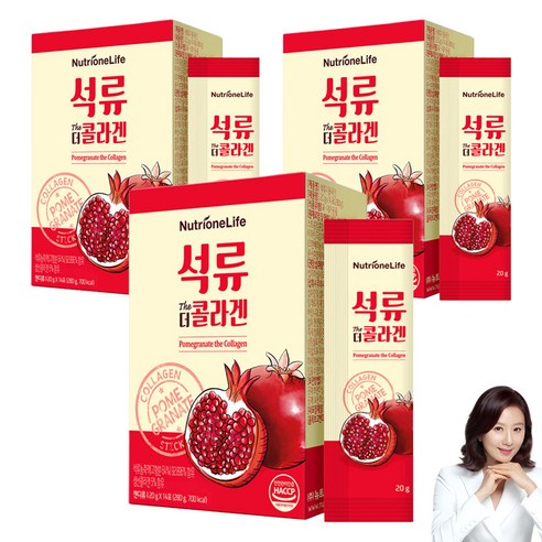 뉴트리원 석류 더 콜라겐 14p, 280g, 3개