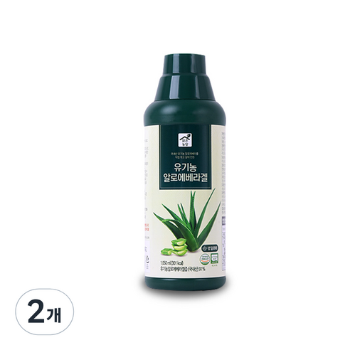 맑은농장 유기농 알로에베라 겔, 1050ml, 2개
