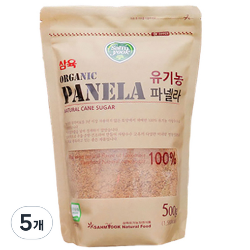 삼육 유기농 파넬라 설탕, 500g, 5개