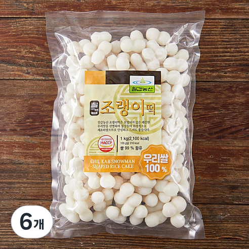 칠갑농산 조랭이떡, 1kg, 6개