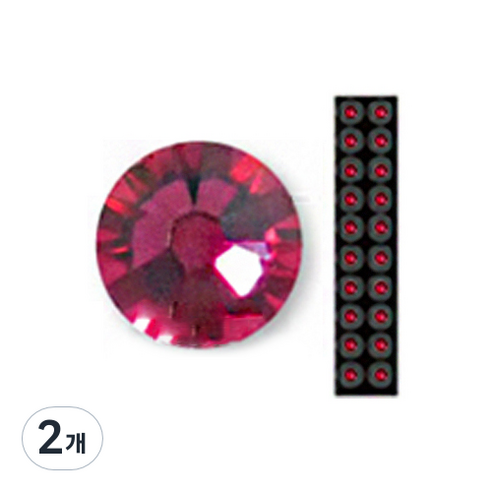 와사비네코 미미츠보 쥬얼리 귀지압패치 M 3.0mm 20p, 루비, 2개