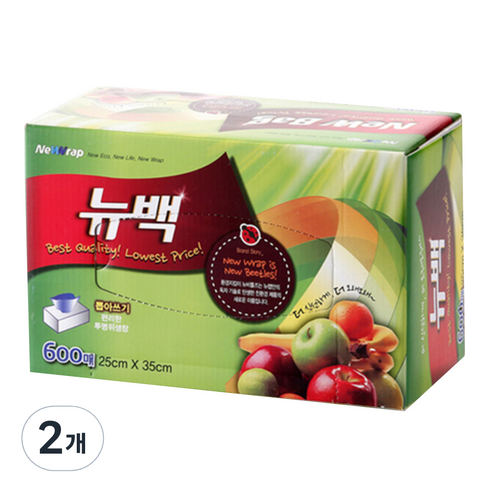 뉴랩 위생백, 중(M), 600개입, 2개