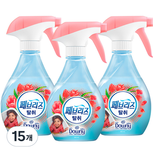 페브리즈 섬유탈취제 다우니 에이프릴향 본품, 360ml, 15개