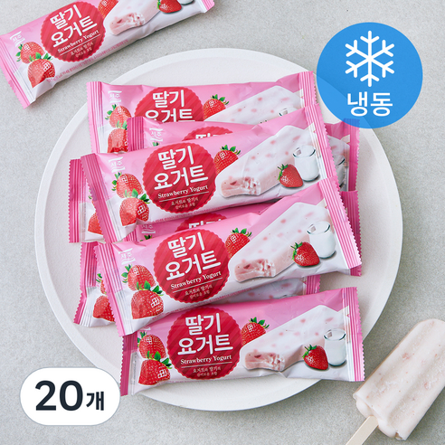 서주 딸기요거트바 (냉동), 20개, 1개입, 75ml