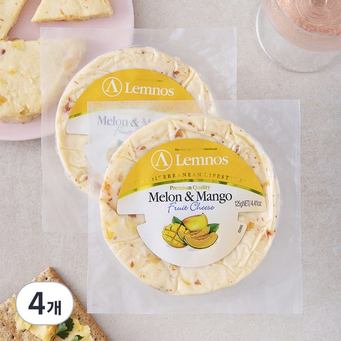 램노스 과일 메론망고 치즈, 125g, 1개입, 4개