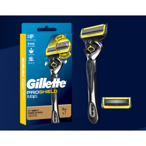 부드러움의 혁신, 질레트 프로쉴드 옐로우로 매일 자신감 넘치는 면도를 경험하세요.