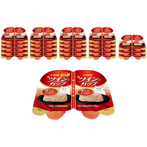 이나바 트윈컵 테린, 혼합맛(참치/닭가슴살), 35g, 24개