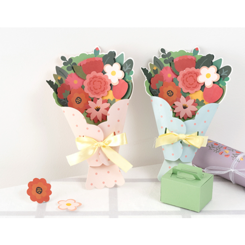 민화 감성 담은 꽃다발 감사카드로 마음을 전하세요