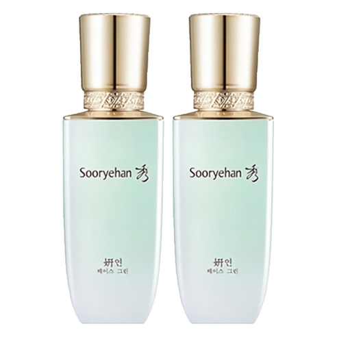 수려한 연 메이크업 베이스 35ml, 그린, 2개