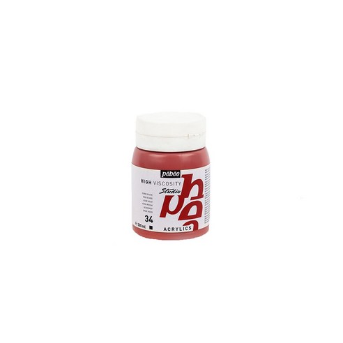뻬베오 스튜디오 아크릴물감, 500ml, 34RedOchre　1개