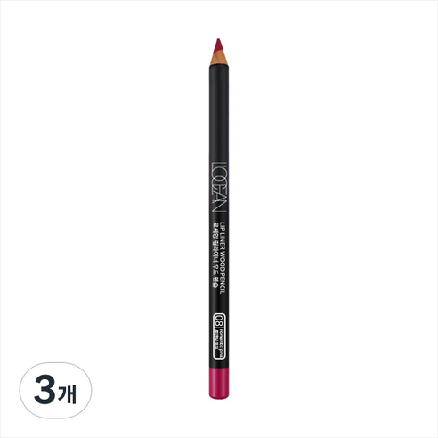 로쎄앙 립라이너 우드 펜슬 4 x 150 mm, 08호 로맨틱핑크, 3개