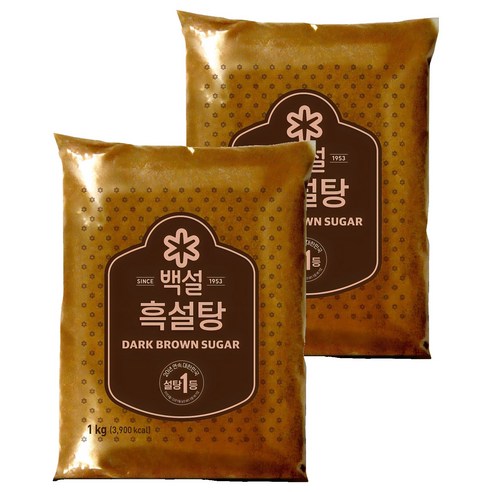 백설 흑설탕, 1kg, 2개