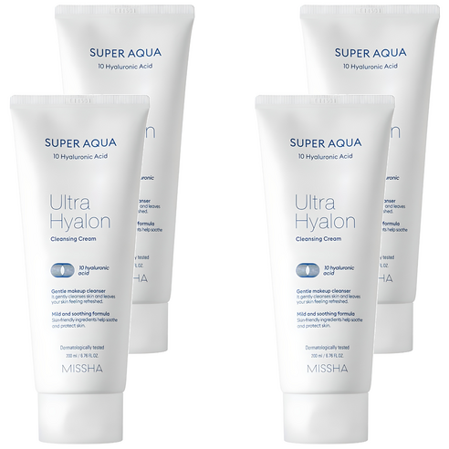 미샤 수퍼 아쿠아 울트라 히알론 클렌징 크림, 200ml, 4개