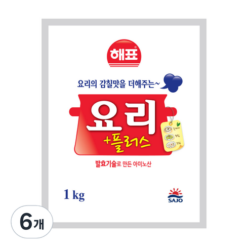 해표 요리플러스, 1kg, 6개