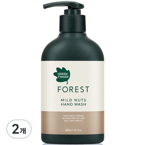 그린핑거 포레스트 마일드 너츠 핸드워시, 2개, 300ml