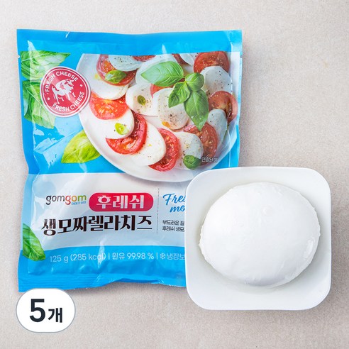 곰곰 후레쉬 모짜렐라 치즈, 125g, 1개입, 5개