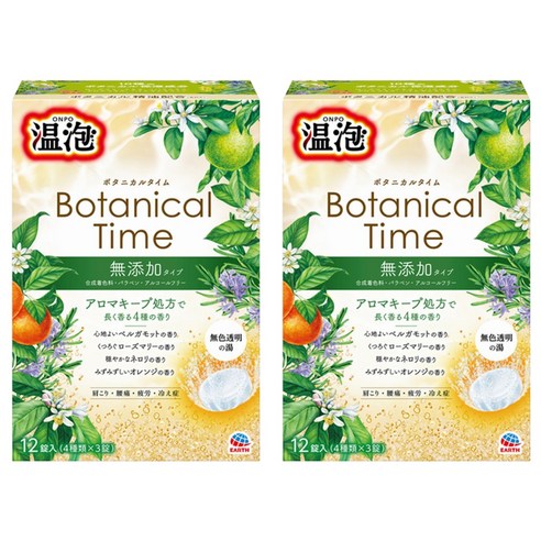 온포 탄산입욕제 보타니컬 타임, 480g, 2개