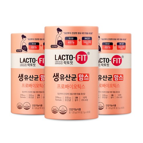 종근당건강 락토핏 생유산균맘스, 120g, 3통