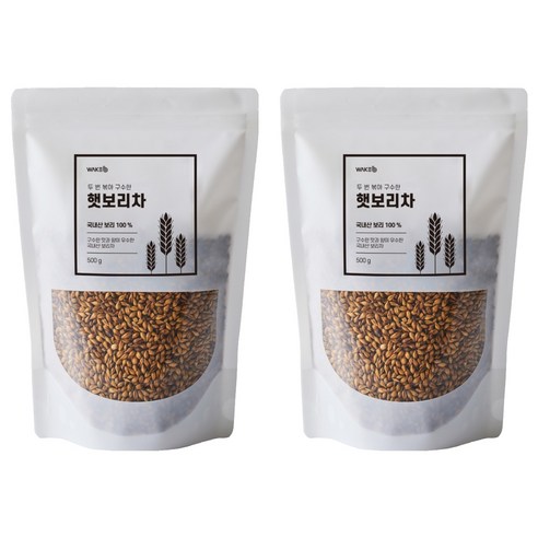 웨이크비 두 번 볶아 구수한 햇보리차, 500g, 2개, 1개입