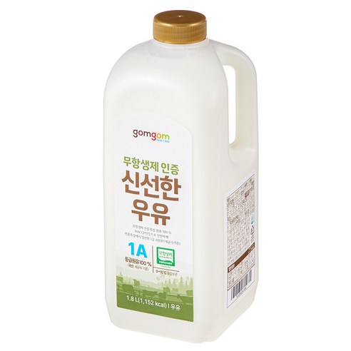 건강하고 맛있는 매일의 선택: 곰곰 무항생제인증 신선한 우유