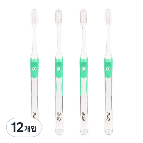 242 치과용 칫솔 유아칫솔, 초록, 1개입, 12개