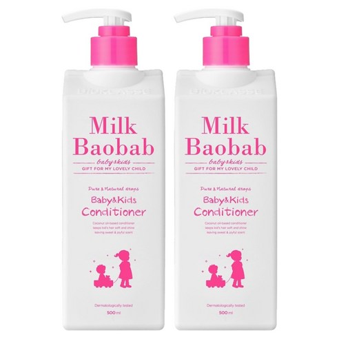 밀크바오밥 베이비앤키즈 컨디셔너 풍선껌향, 500ml, 2개