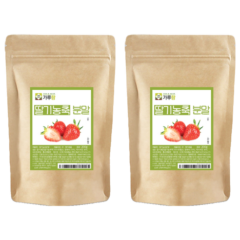 가루랑 딸기농축 분말, 200g, 2개