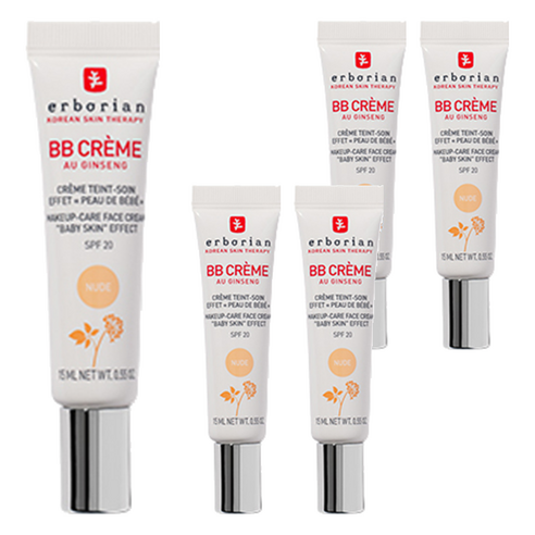 에르보리앙 BB 크림 SPF20, 누드, 15ml, 5개