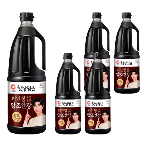 청정원 햇살담은 씨간장 양조간장, 1.7L, 5개