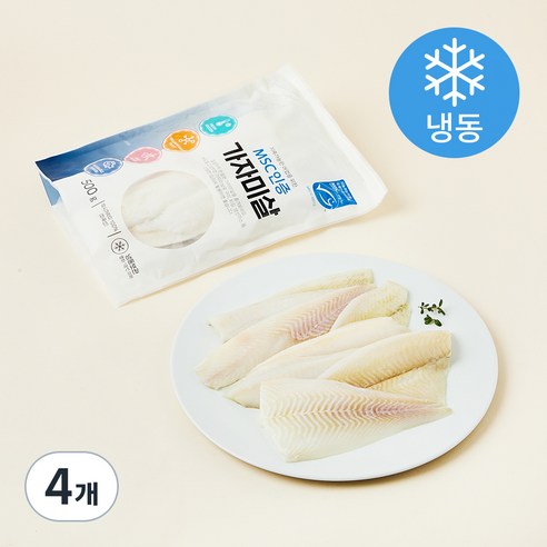 프리미어 미국 MSC인증 가자미살(냉동), 500g, 4개