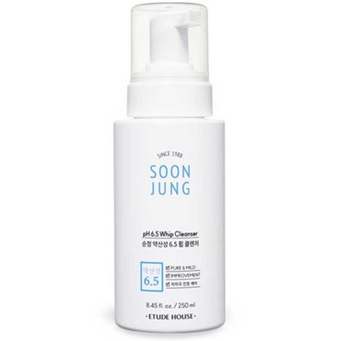에뛰드하우스 순정 약산성 6.5 휩 클렌저, 1개, 250ml