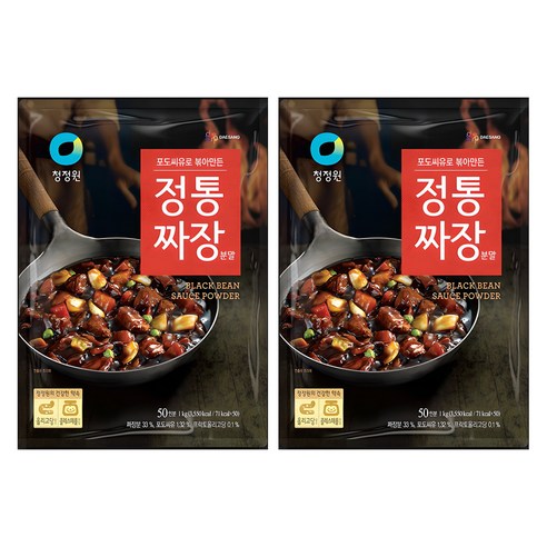 청정원 정통짜장 분말, 1kg, 2개