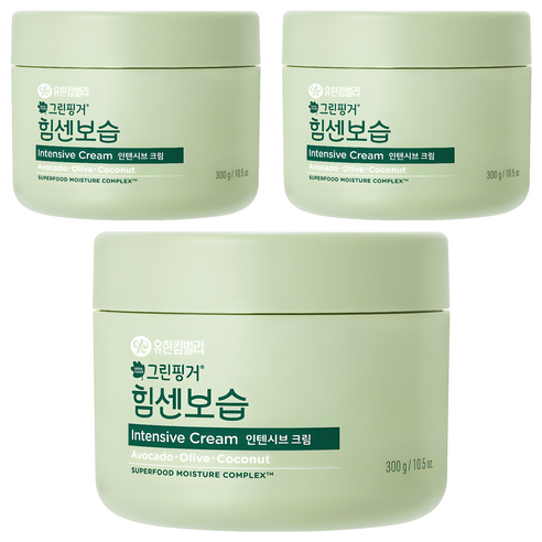 그린핑거 힘센보습 인텐시브 유아크림, 300g, 3개