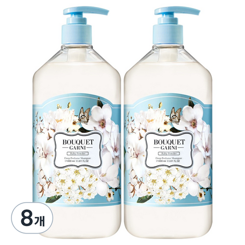 부케가르니 딥퍼퓸 샴푸 베이비파우더 향, 1L, 8개