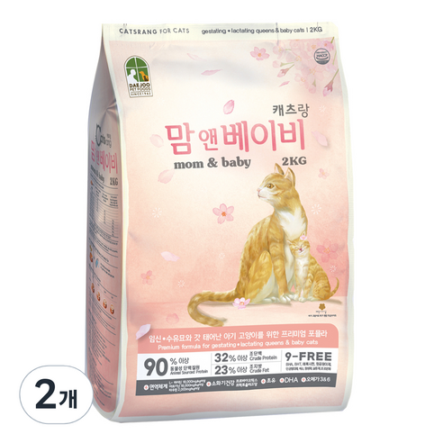 캐츠랑 맘앤베이비, 2kg, 2개, 생선