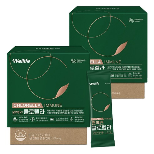 대상웰라이프 면역엔 클로렐라, 81g, 2개