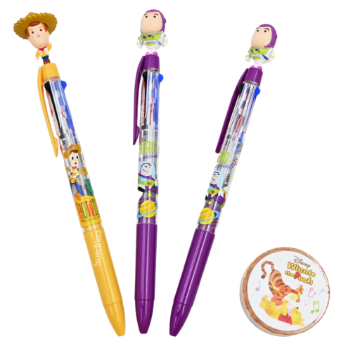文具 筆 多色原子筆 膠帶 迪士尼系列 Disney 鋼筆 圓珠筆 磨砂 吉祥物圓珠筆
