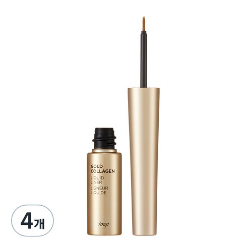 더페이스샵 골드 콜라겐 리퀴드 아이라이너 5.5g, 블랙, 4개