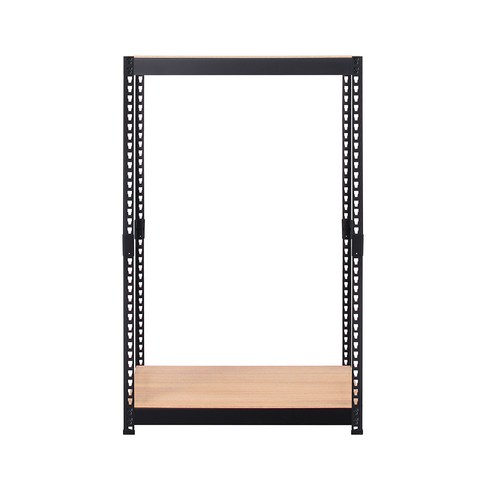 스피드랙 V2 스탠드 선반 2단 900 x 300 x 1500 mm, 블랙