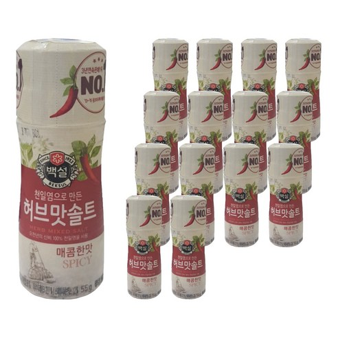 백설 허브맛솔트 매콤한맛, 55g, 15개