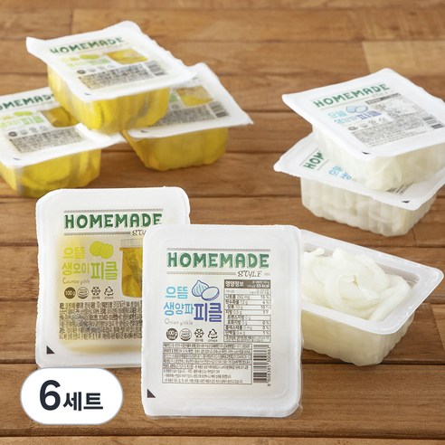 으뜸 생오이피클 100g x 4팩 + 생양파피클 100g x 4팩, 800g, 6세트