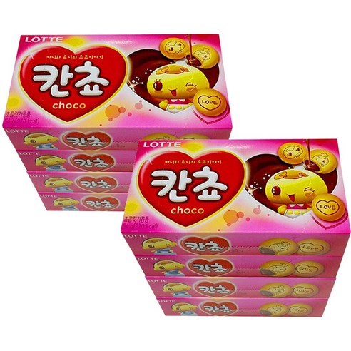 롯데제과 칸쵸 초코맛, 54g, 8개