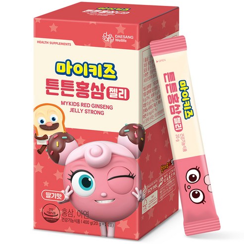 대상웰라이프 마이키즈 튼튼홍삼 젤리, 400g, 1개