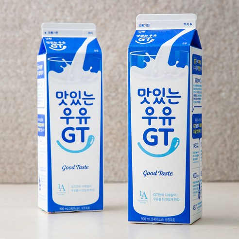 노브랜드 멸균우유  남양유업 맛있는 우유 GT, 900ml, 2개