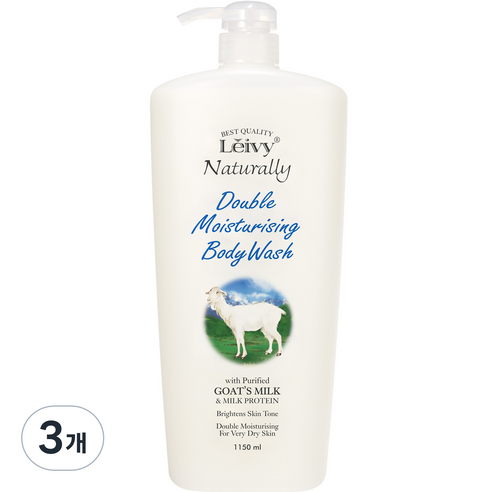 레이비 산양유 바디워시 플로럴코튼향, 1150ml, 3개