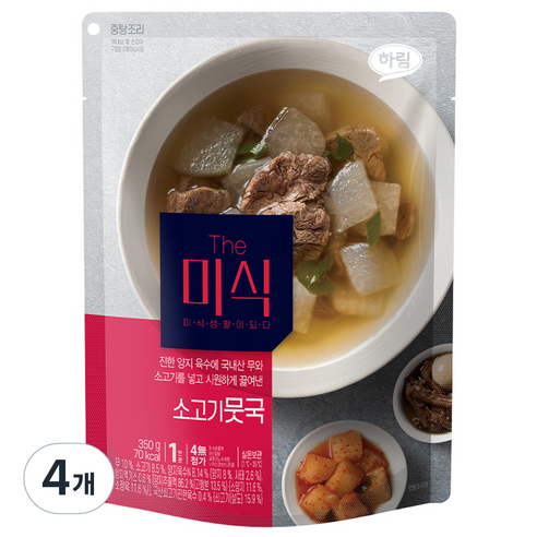 더미식 소고기뭇국, 350g, 4개