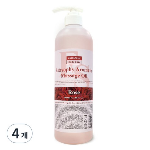 에스테소피 아로마틱 마사지 오일 로즈, 1L, 4개