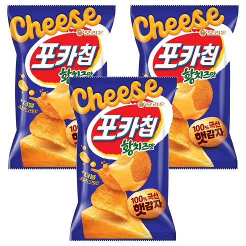 포카칩 오리온 황치즈, 60g, 3개